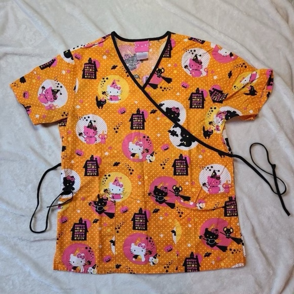 Hello Kitty halloween scrub top